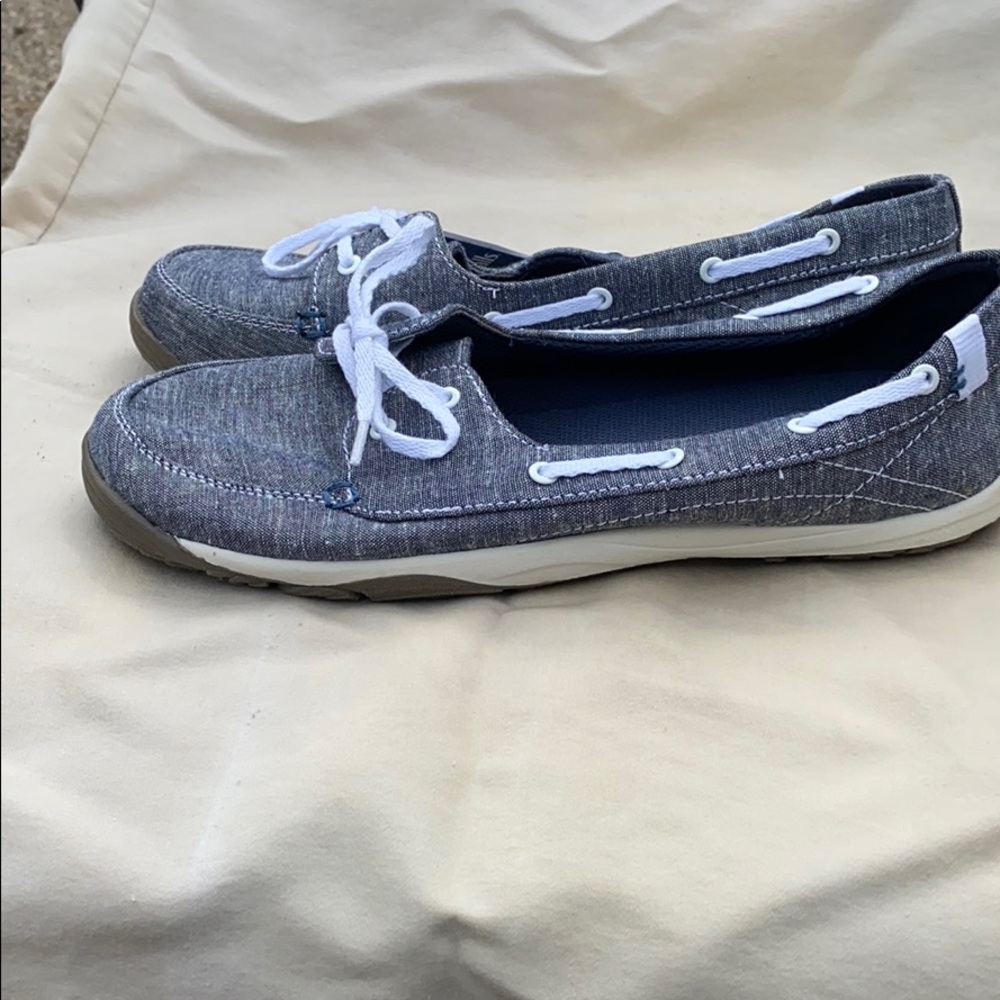 Dr. School’s denim boat shoes, women’s 9